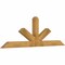 Ekena Millwork Saratoga Rough Sawn Timber Gable Bracket, Western Red Cedar, 96"W x 32"H x 4"D x 6"F, 8/12 Pitch GBW096X32X0406SAR00RWR - alternate 3